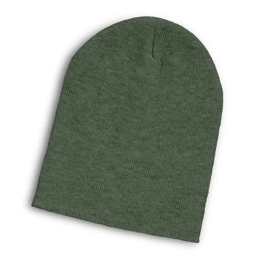 Heather Slouch Beanie with custom branded logo - Simply Merchandise