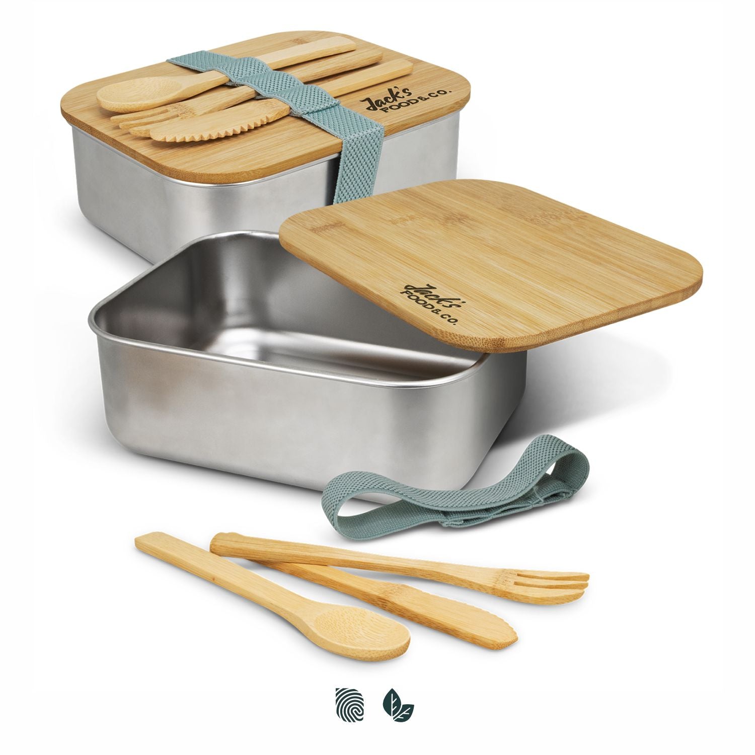 Stainless Steel Lunch Box with Cutlery - Simply Merchandise