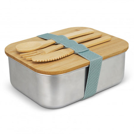 Stainless Steel Lunch Box with Cutlery - Simply Merchandise