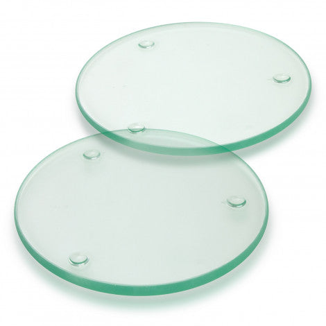 Venice Glass Coaster Set of 2 Round - Full Colour - Simply Merchandise