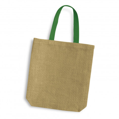 Thera Jute Tote Bag - Coloured Handles - Simply Merchandise