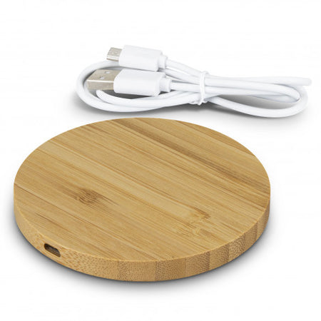 Vita Bamboo Wireless Charger - Round - Simply Merchandise