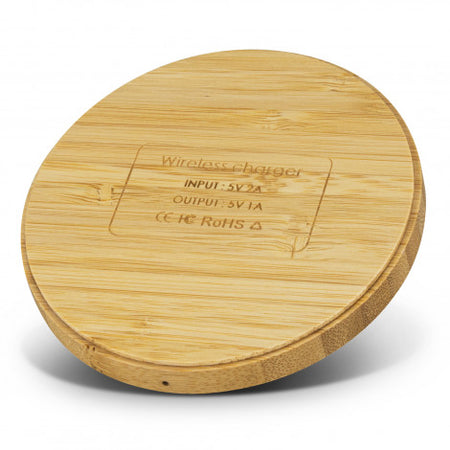 Vita Bamboo Wireless Charger - Round - Simply Merchandise