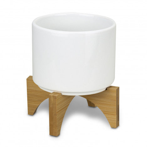 Planter with Bamboo Base - Simply Merchandise