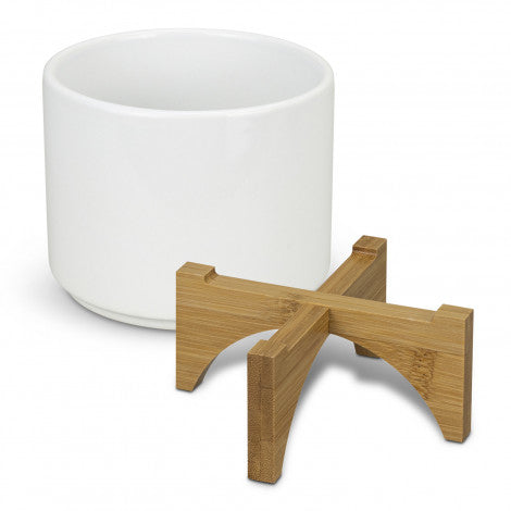 Planter with Bamboo Base - Simply Merchandise