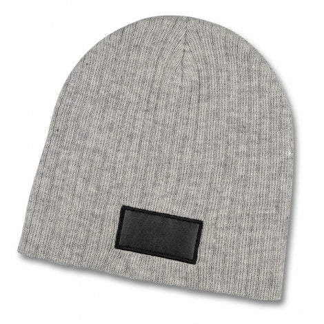 Nebraska Heather Cable Knit Beanie With Patch - Simply Merchandise