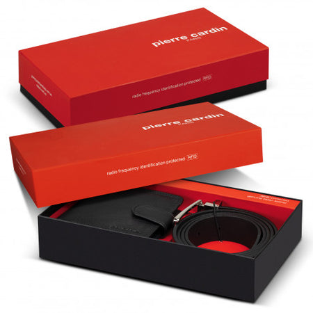Pierre Cardin Leather Wallet and Belt Gift Set - Simply Merchandise