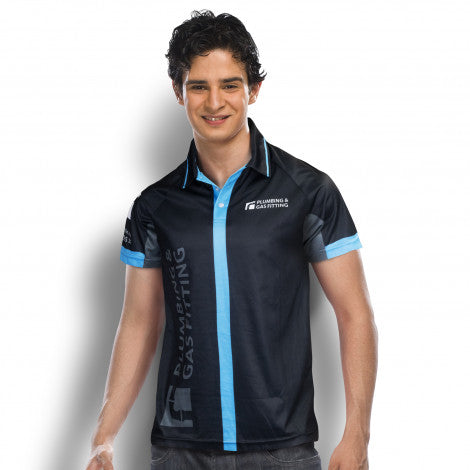 Custom Mens Performance Polo with custom branded logo - Simply Merchandise