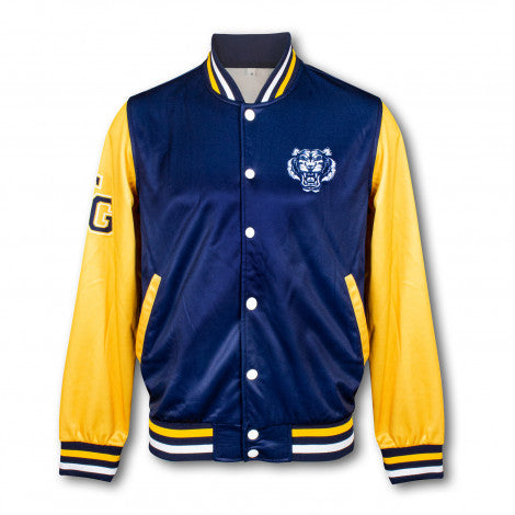 Custom Varsity Jacket with custom branded logo - Simply Merchandise