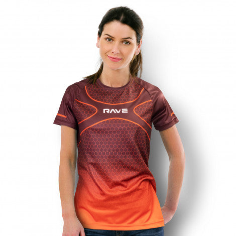 Custom Womens Performance T-Shirt with custom branded logo - Simply Merchandise
