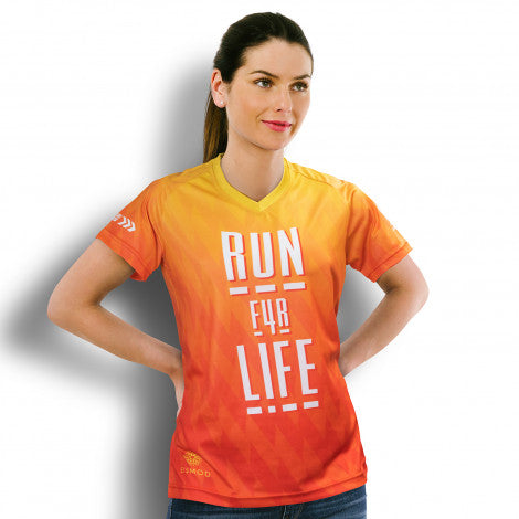 Custom Womens Performance V-Neck T-Shirt with custom branded logo - Simply Merchandise