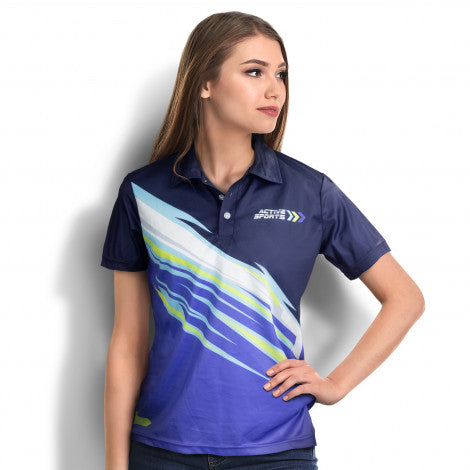 Custom Womens Sports Polo with custom branded logo - Simply Merchandise