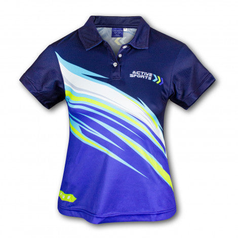 Custom Womens Sports Polo with custom branded logo - Simply Merchandise