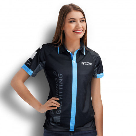 Custom Womens Performance Polo with custom branded logo - Simply Merchandise