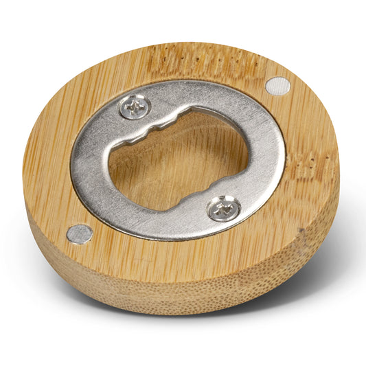 Bamboo Bottle Opener with custom branded logo - Simply Merchandise