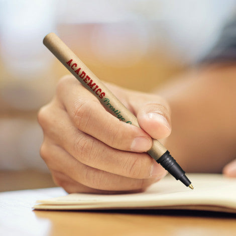 Kraft Paper Pen with custom branded logo - Simply Merchandise