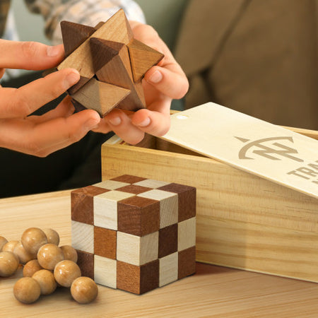 Wooden Brain Teaser Set - Simply Merchandise