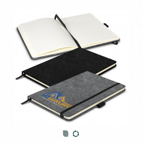 RPET Felt Hard Cover Notebook - Simply Merchandise