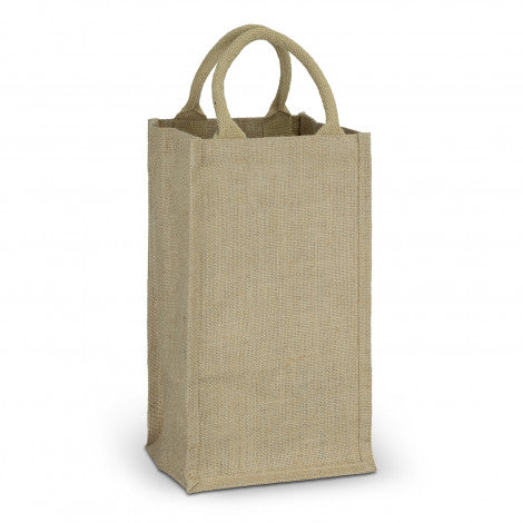 Jute Four Bottle Wine Carrier with custom branded logo - Simply Merchandise