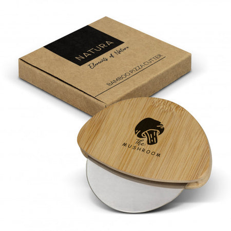 NATURA Bamboo Pizza Cutter - Simply Merchandise