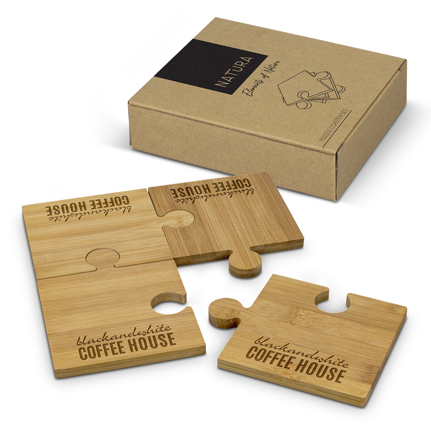 NATURA Puzzle Coaster - Set of 4 - Simply Merchandise