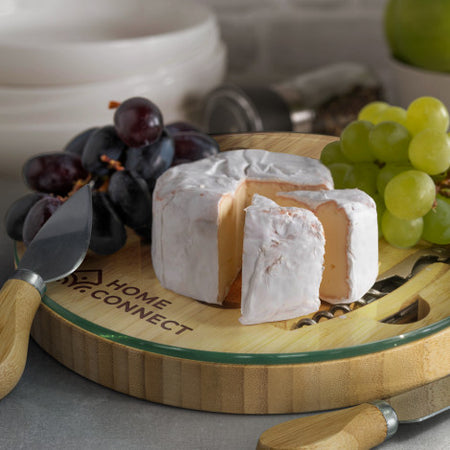 NATURA Glass & Bamboo Cheese Board - Simply Merchandise