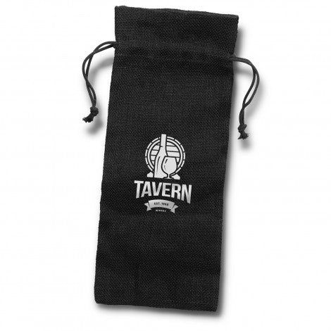 Jute Wine Drawstring Bag - Simply Merchandise