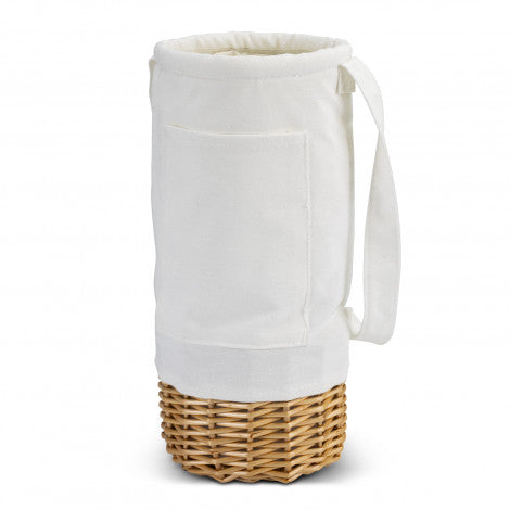 Keepsake Wicker Wine Carrier with custom branded logo - Simply Merchandise