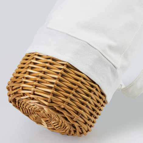 Keepsake Wicker Wine Carrier with custom branded logo - Simply Merchandise