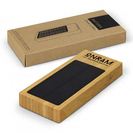 NATURA Bamboo Solar Power Bank - Simply Merchandise