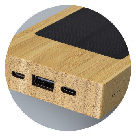 NATURA Bamboo Solar Power Bank - Simply Merchandise