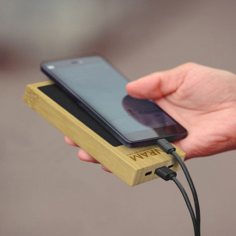 NATURA Bamboo Solar Power Bank - Simply Merchandise