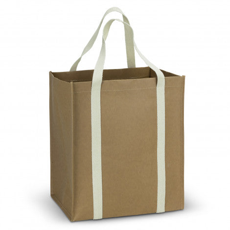 Kraft Tote Bag with custom branded logo - Simply Merchandise