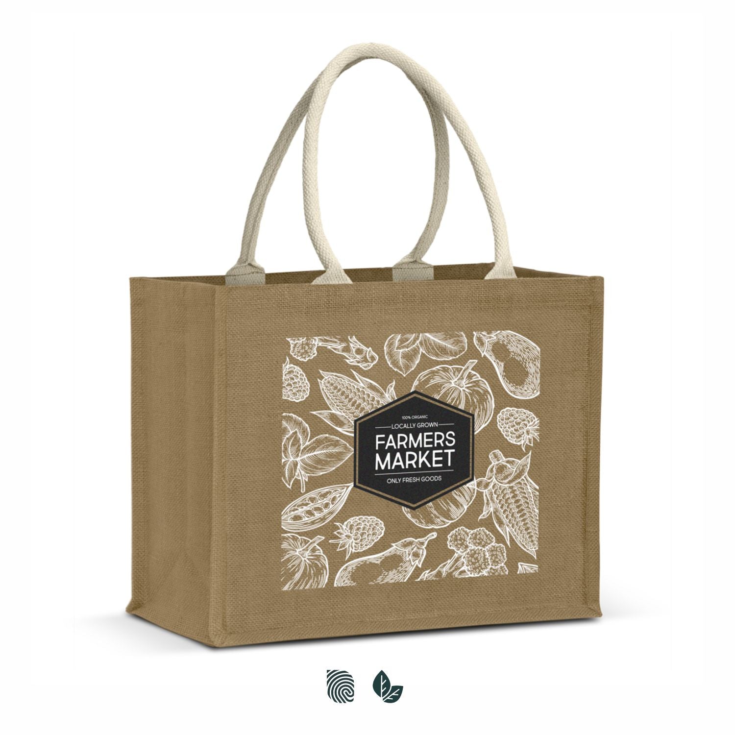 Torino Starch Jute Tote Bag - Simply Merchandise