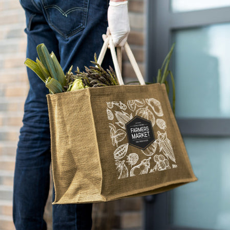 Torino Starch Jute Tote Bag - Simply Merchandise