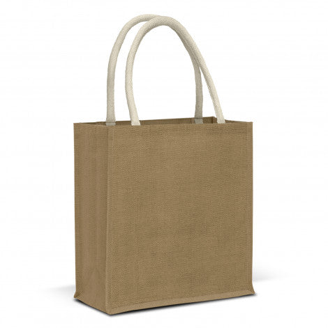Lanza Starch Jute Tote Bag with custom branded logo - Simply Merchandise