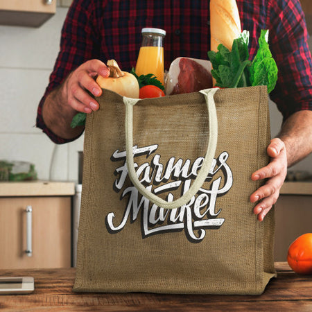 Lanza Starch Jute Tote Bag - Simply Merchandise