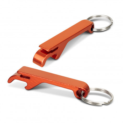 Snappy Metal Bottle Opener Key Ring with custom branded logo - Simply Merchandise