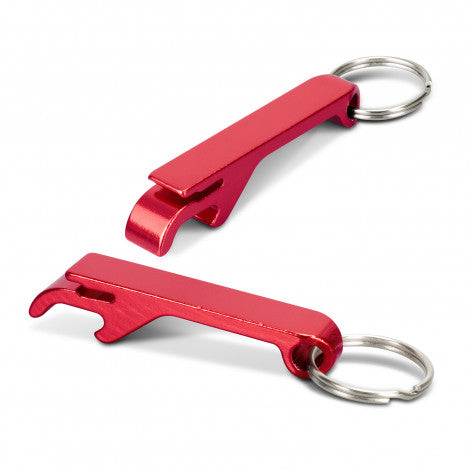 Snappy Metal Bottle Opener Key Ring with custom branded logo - Simply Merchandise