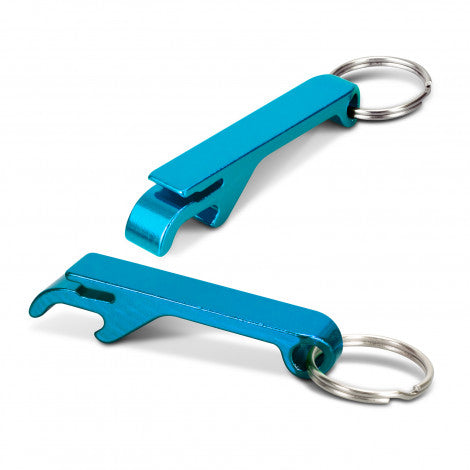 Snappy Metal Bottle Opener Key Ring with custom branded logo - Simply Merchandise