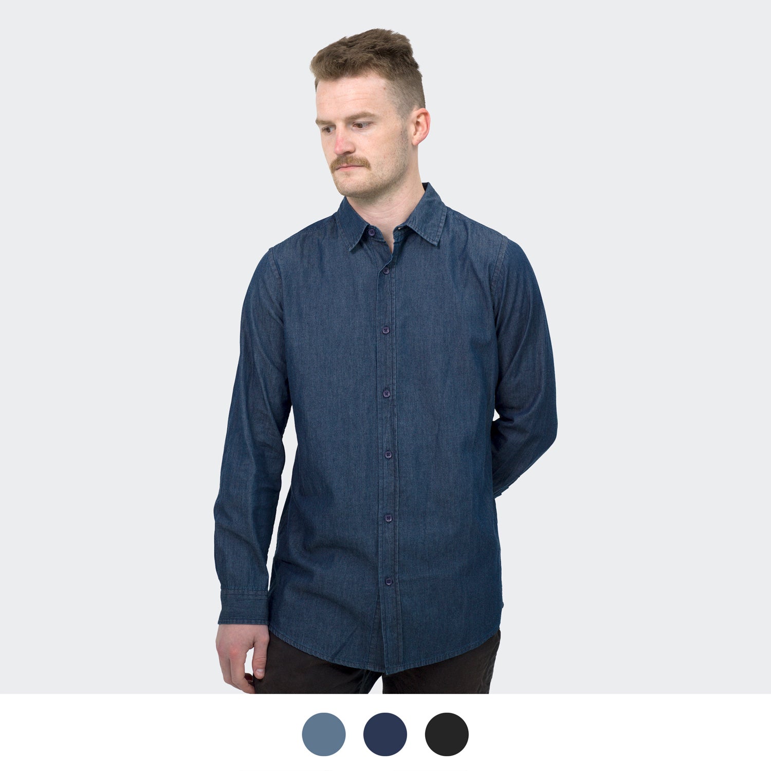 TRENDSWEAR Chester Men's Denim Shirt - Simply Merchandise