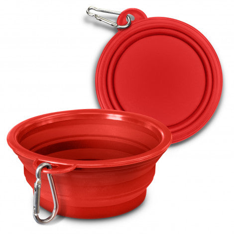 Silicone Collapsible Pet Bowl with custom branded logo - Simply Merchandise