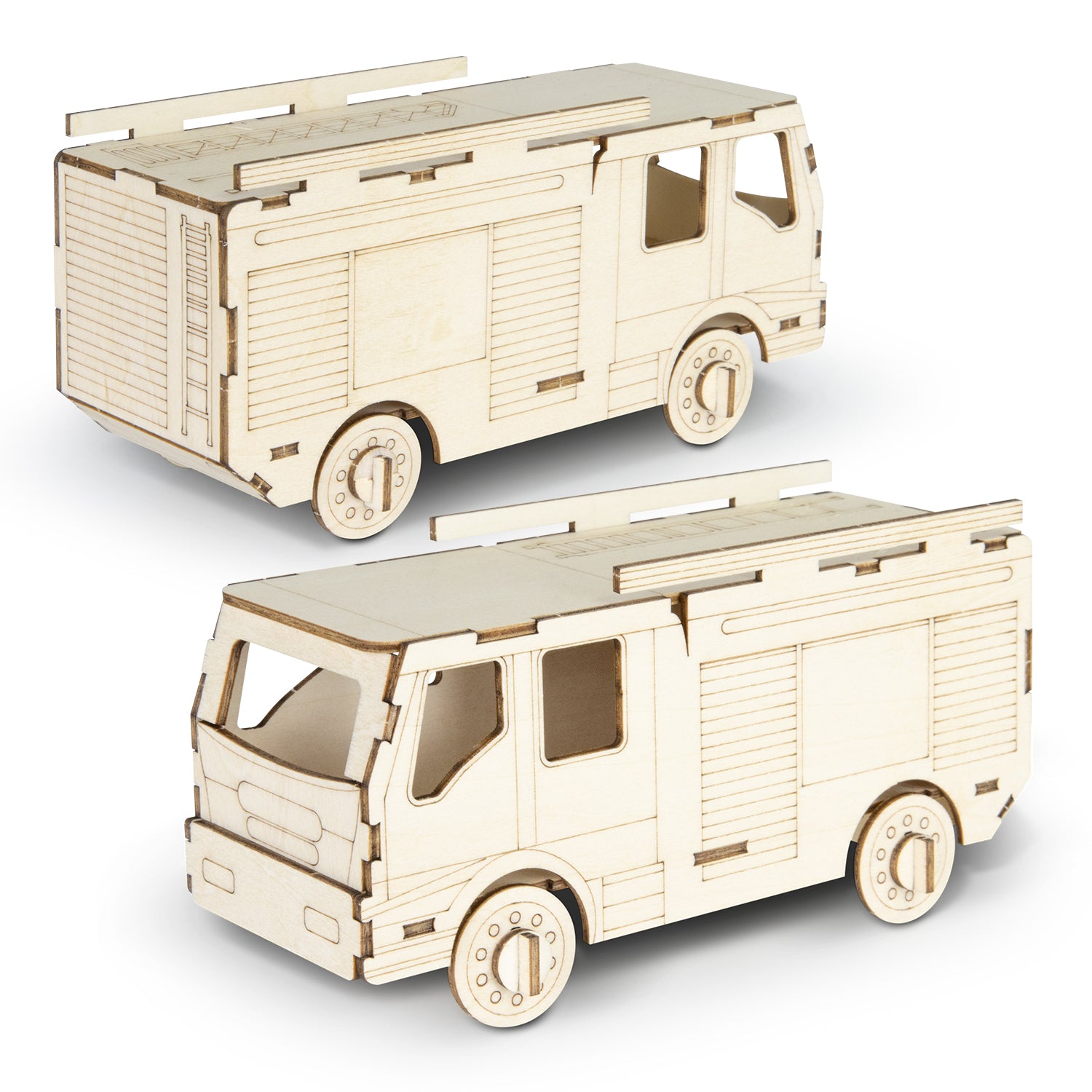 BRANDCRAFT Fire Truck Wooden Model - Simply Merchandise