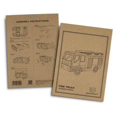 BRANDCRAFT Fire Truck Wooden Model - Simply Merchandise