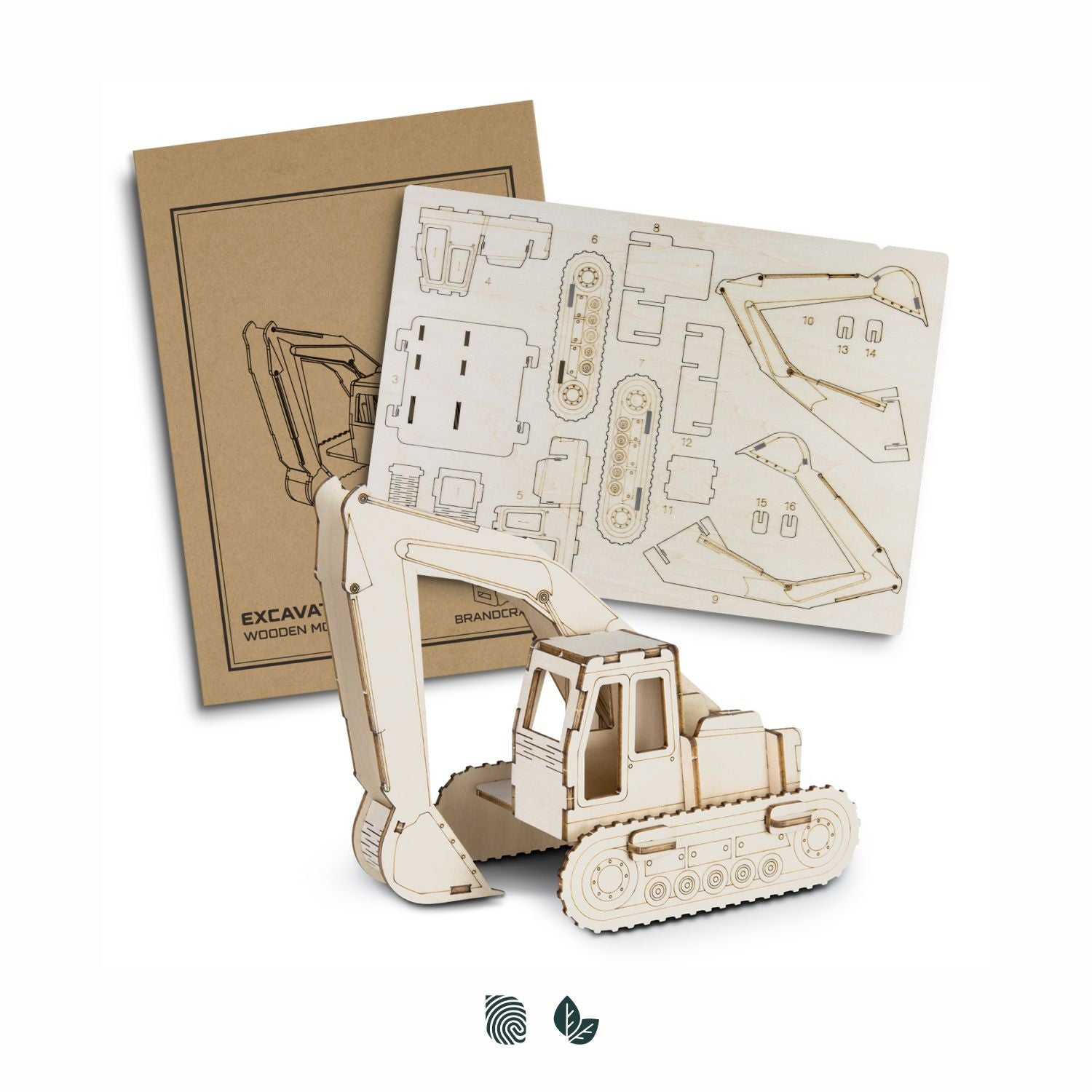 BRANDCRAFT Excavator Wooden Model - Simply Merchandise