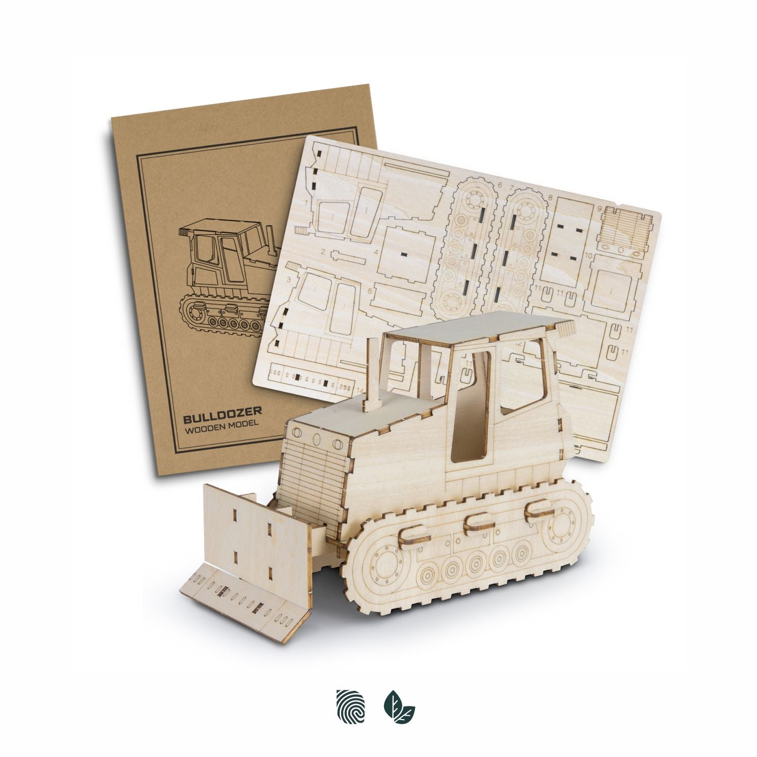 BRANDCRAFT Bulldozer Wooden Model - Simply Merchandise