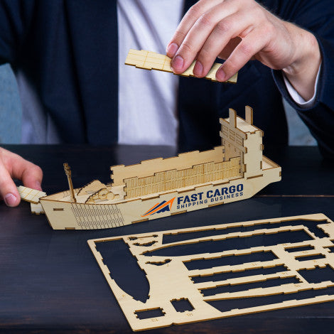 BRANDCRAFT Cargo Ship Wooden Model - Simply Merchandise