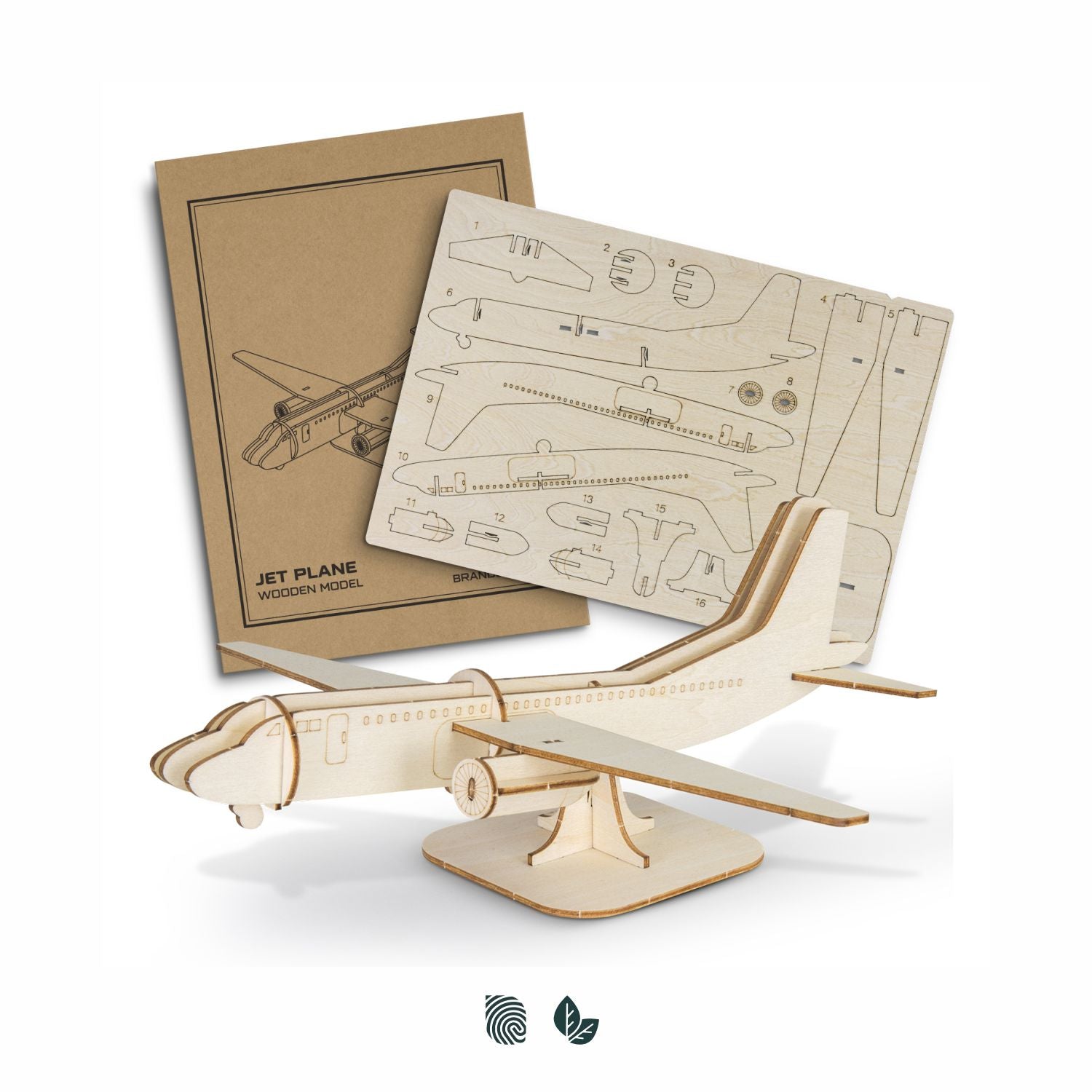 BRANDCRAFT Jet Plane Wooden Model - Simply Merchandise
