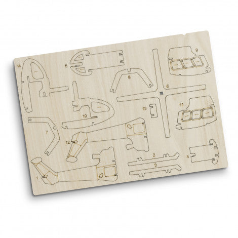BRANDCRAFT Helicopter Wooden Model - Simply Merchandise