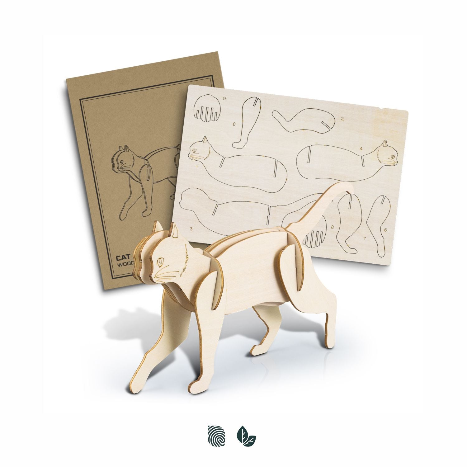 BRANDCRAFT Cat Wooden Model - Simply Merchandise